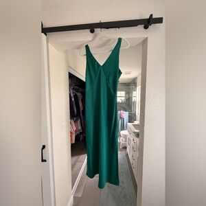 A New Day Green Sleeveless Dress with Slit